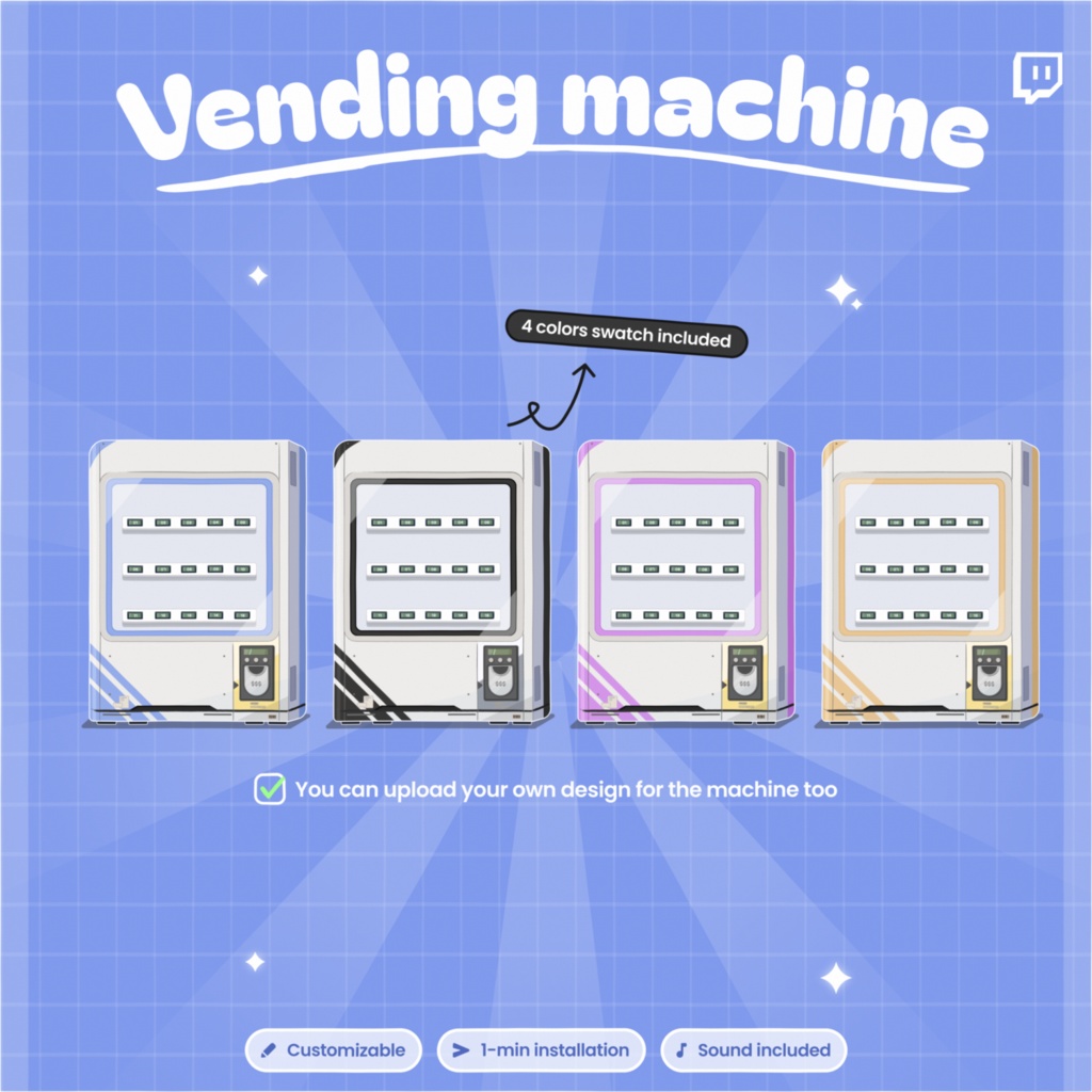 Custom Vending Machine Twitch Widget - Interactive & Animated Stream Overlay - Lootbox (Digital Download)