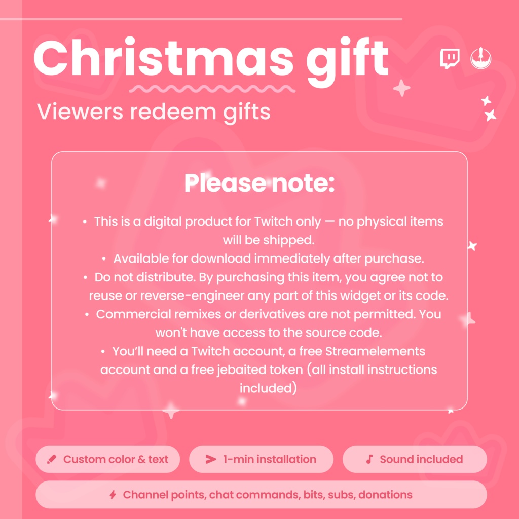 Interactive Twitch Gift Widget Overlay - Viewer Reward System, Customizable Animated Blind box Widget