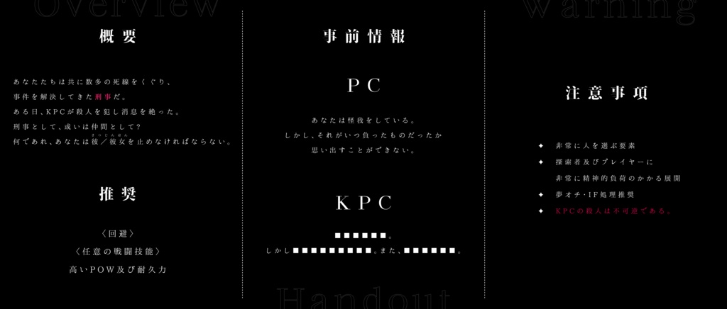 CoC6版非公式シナリオ「メサヰアコンプレクス」