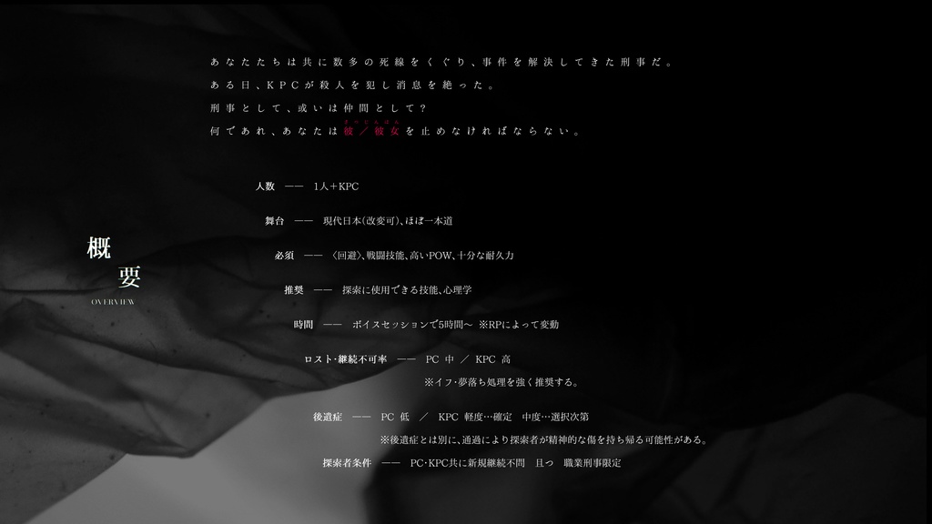 CoC6版非公式シナリオ「メサヰアコンプレクス」