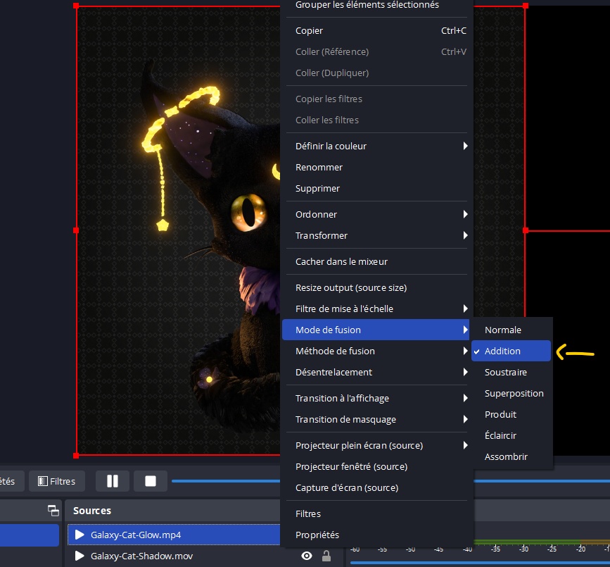 Decoration Stream : Galaxy Black Cat