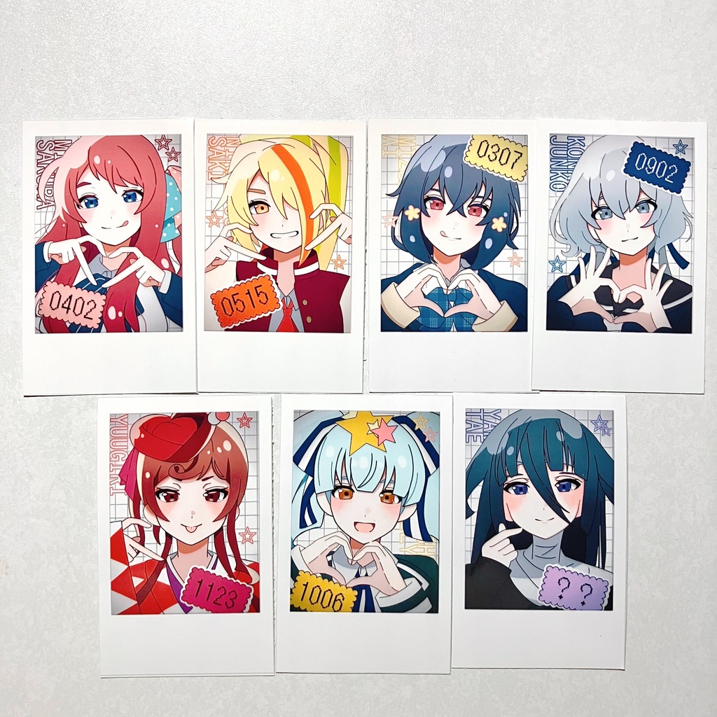 ゾンビランドサガ　チェキ風カード　7枚セット