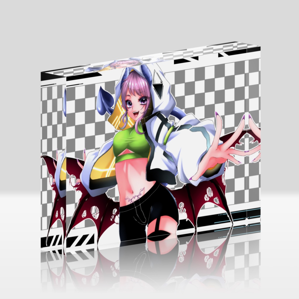 配信2周年イラストアクリルブロック