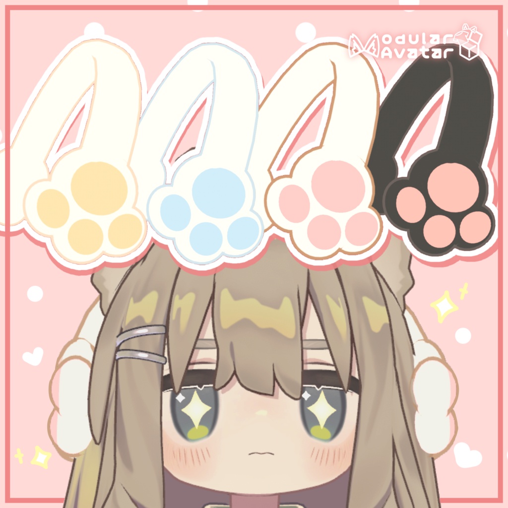 【MA対応】【キプフェル対応】ねこのてみみあて&ヘアピン