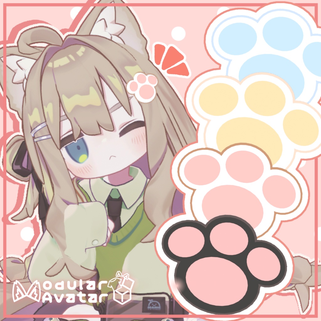 【MA対応】【キプフェル対応】ねこのてみみあて&ヘアピン