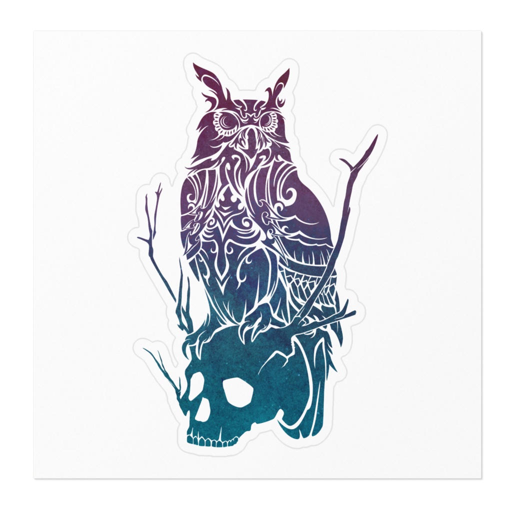 フクロウとスカル(ミッドナイトフォレスト)