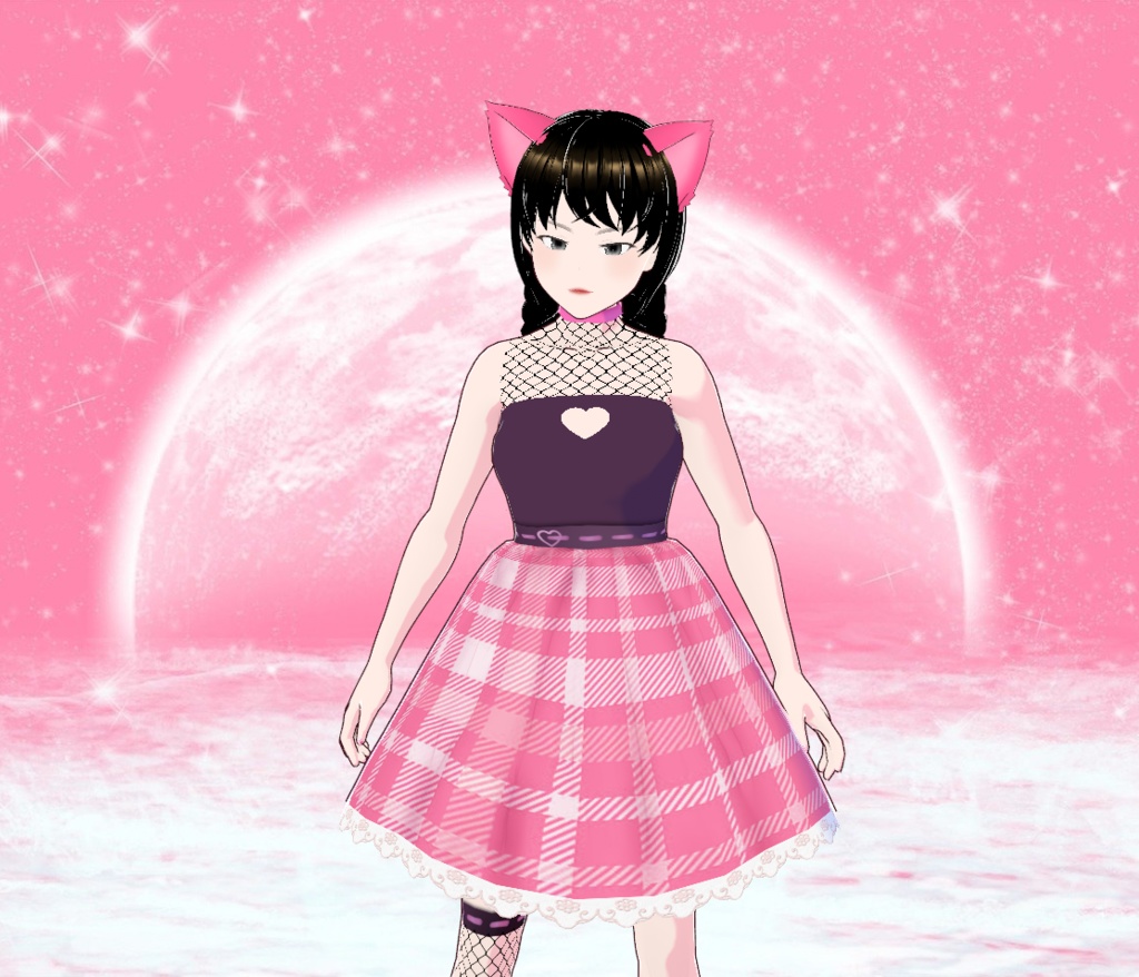 [vRoid] pink cute dress 분홍드레스 ピンクのかわいいドレス
