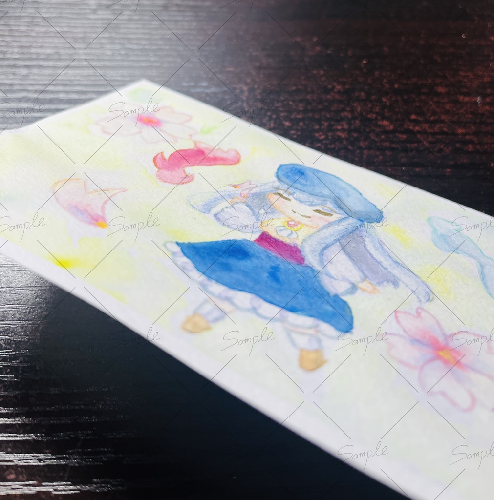 【フレームレス原画】春の足音【ポストカードサイズ】