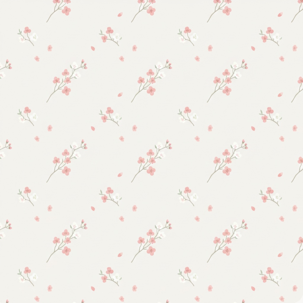 手帳・背景に使える 桜の大人かわいいデジタルペーパー3