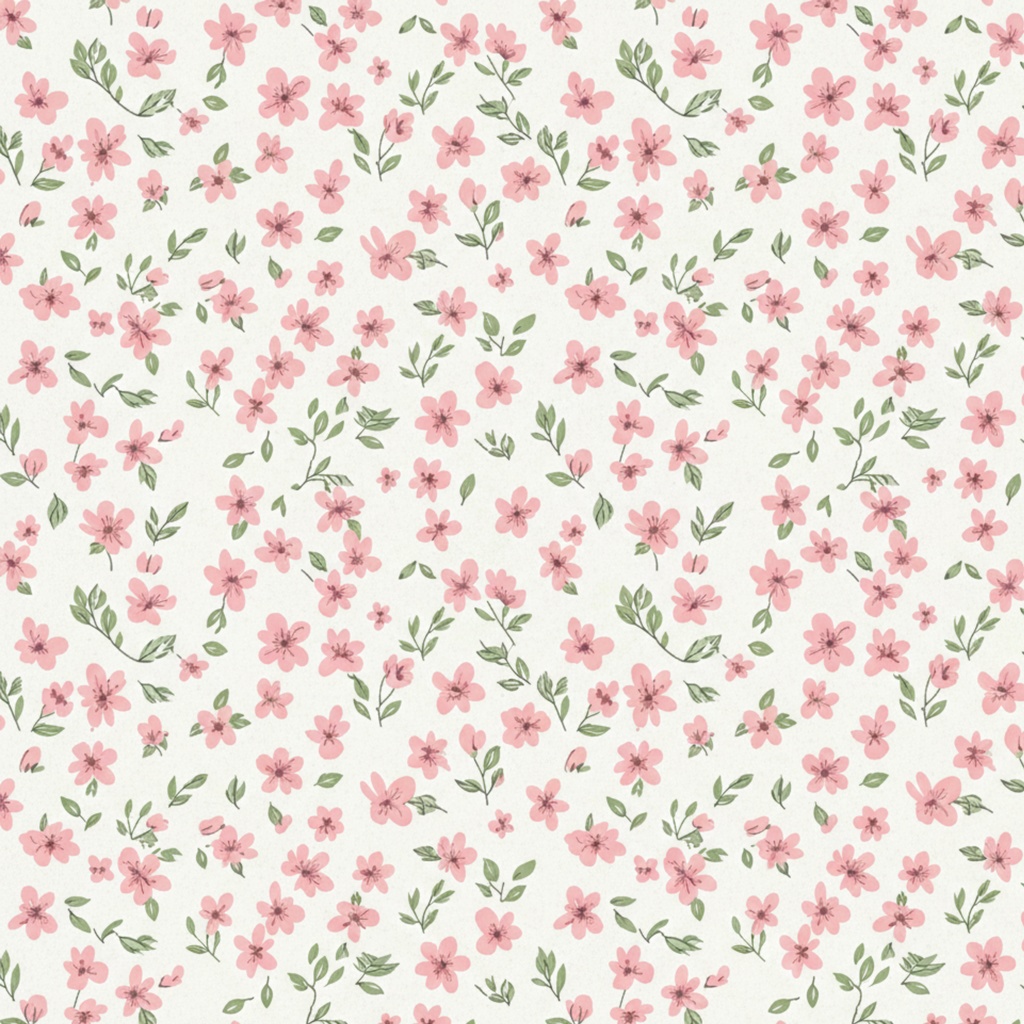 ふんわり春の小花デザインデジタルペーパー1