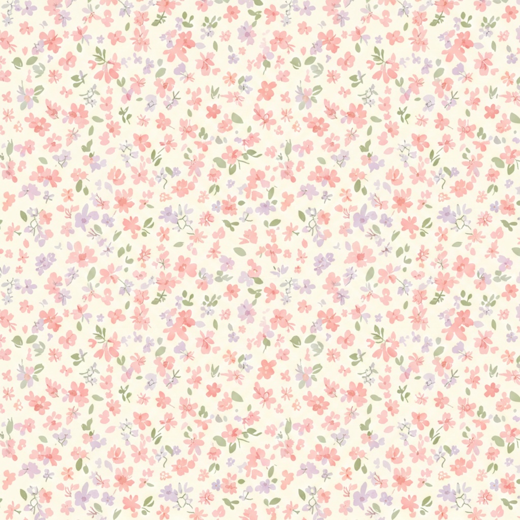 ふんわり春の小花デザインデジタルペーパー1