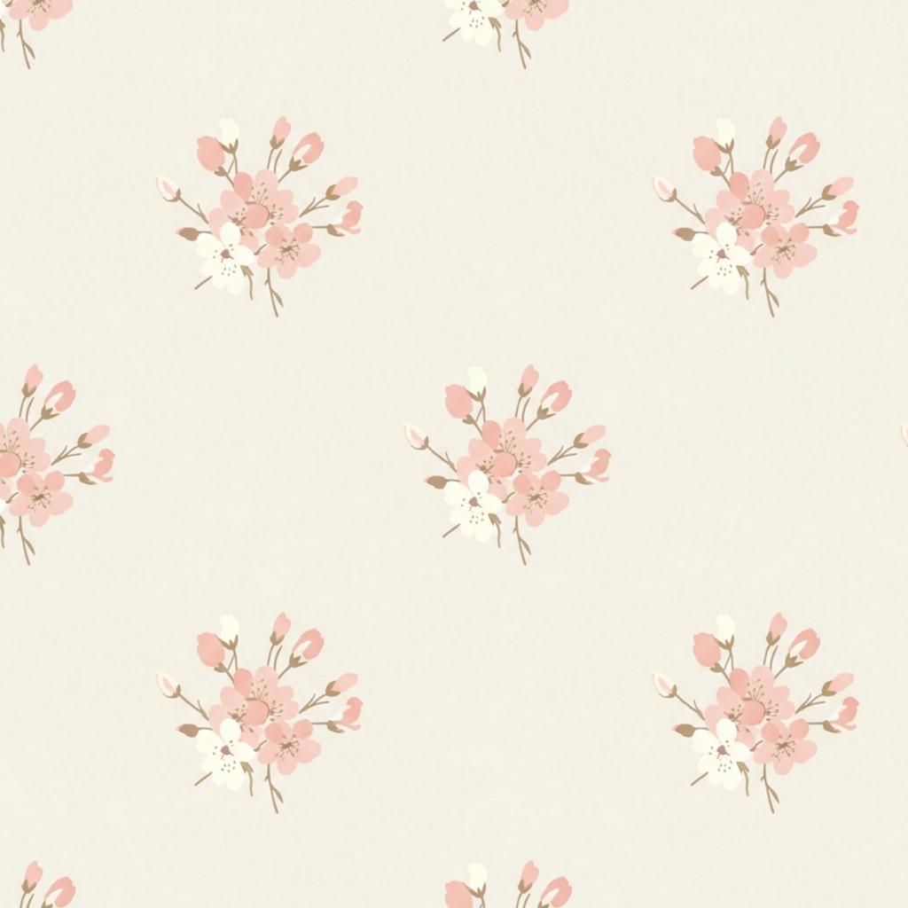 ふんわり春の小花デザインデジタルペーパー2