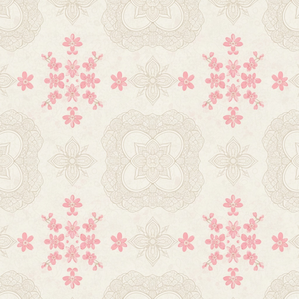 ふんわり春の小花デザインデジタルペーパー2