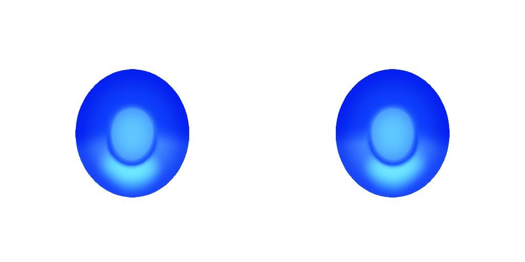 Blue eyes with star pupil (separated)