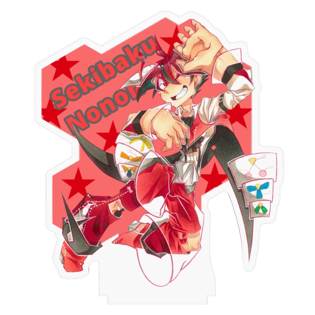 Booom!!!アクリルフィギュア/虹のファッショニスタ 赤爆乃音ver