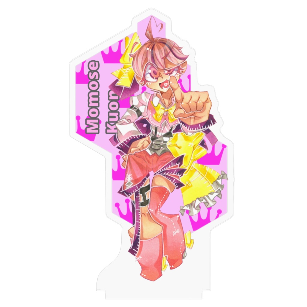 Booom!!!アクリルフィギュア/虹のファッショニスタ 桃瀬くおんver