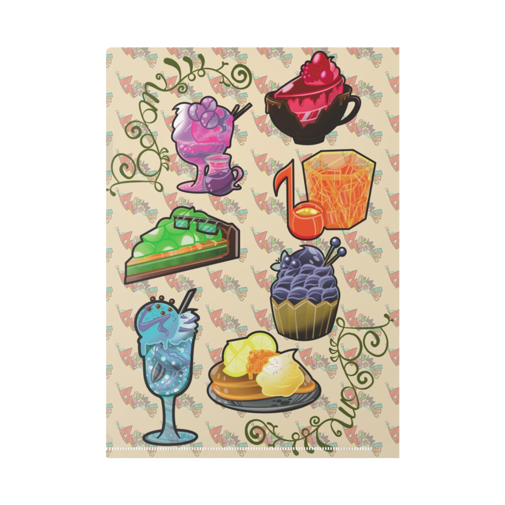 Booom!!!オリジナルクリアファイル/"虹のパティスリー"