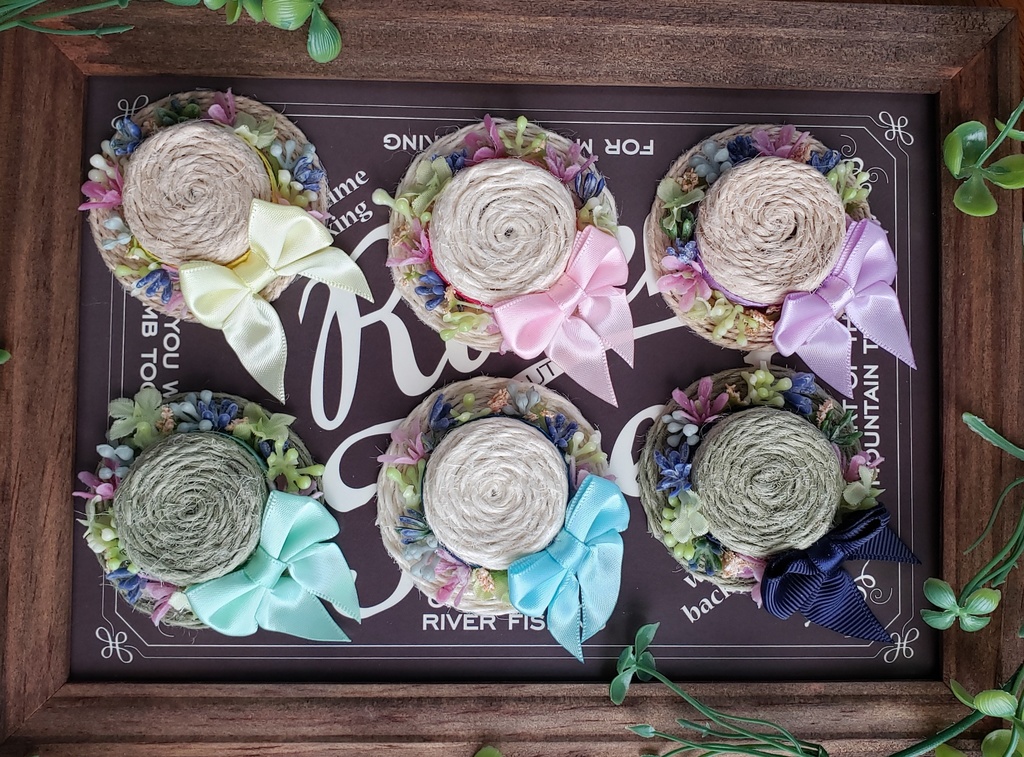 小さいぬい用麦わら帽子 花飾り 里奈たん 藤桜 Booth 小さいぬい用麦わら帽子 花飾り 里奈たん 藤桜 Booth