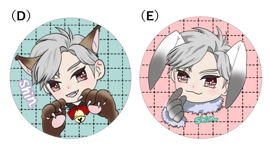 竜シン/禁区シン/ミニキャラ 缶バッジ(4種/1種ずつの領布)