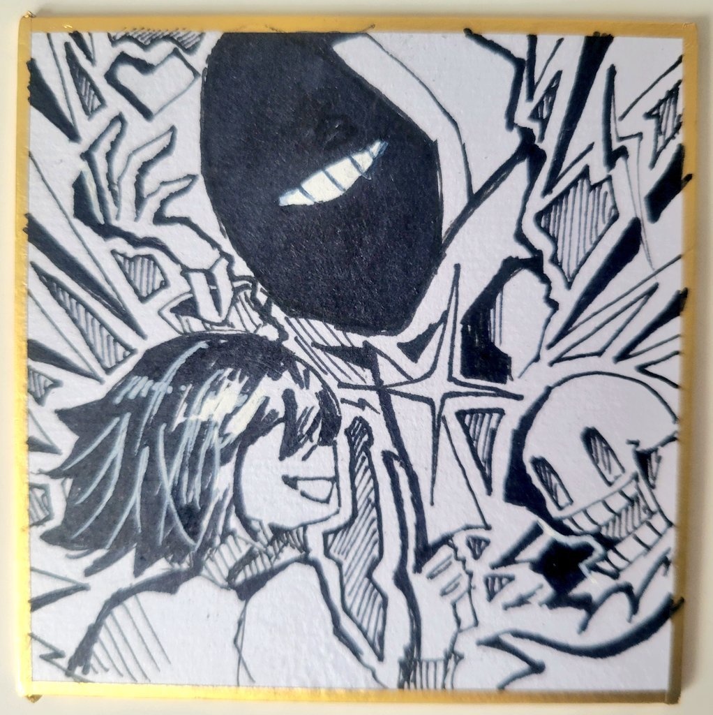 キャラVSマダさん‼️(白黒縛り)