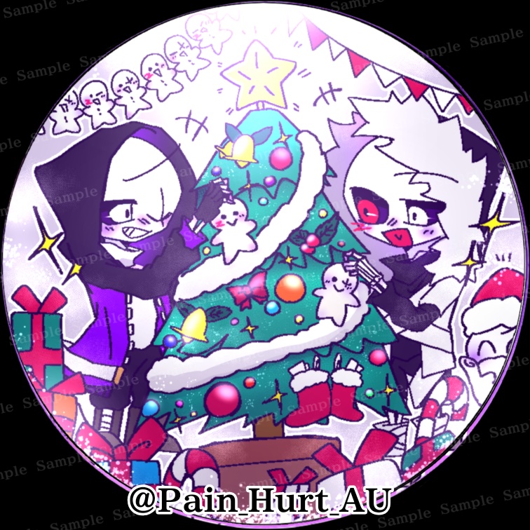 クリスマス🎄でゅぶら:丸型ホログラムアクキー