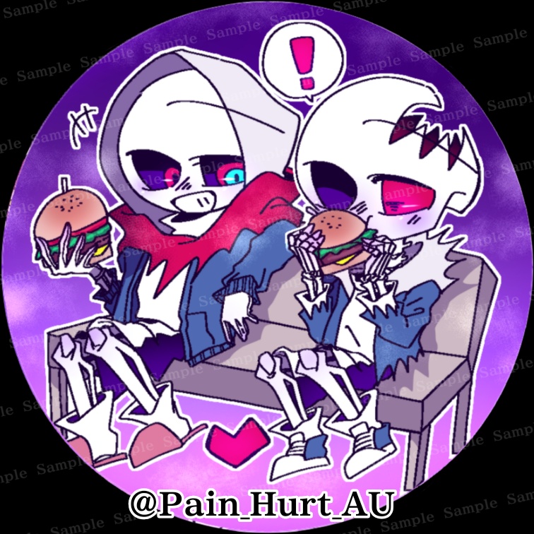 ハンバーガー🍔マダホラ:丸型ホログラムアクキー