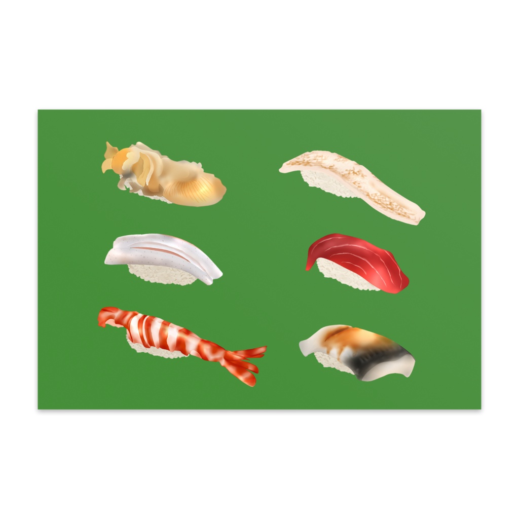 ポストカード　寿司（10枚入）