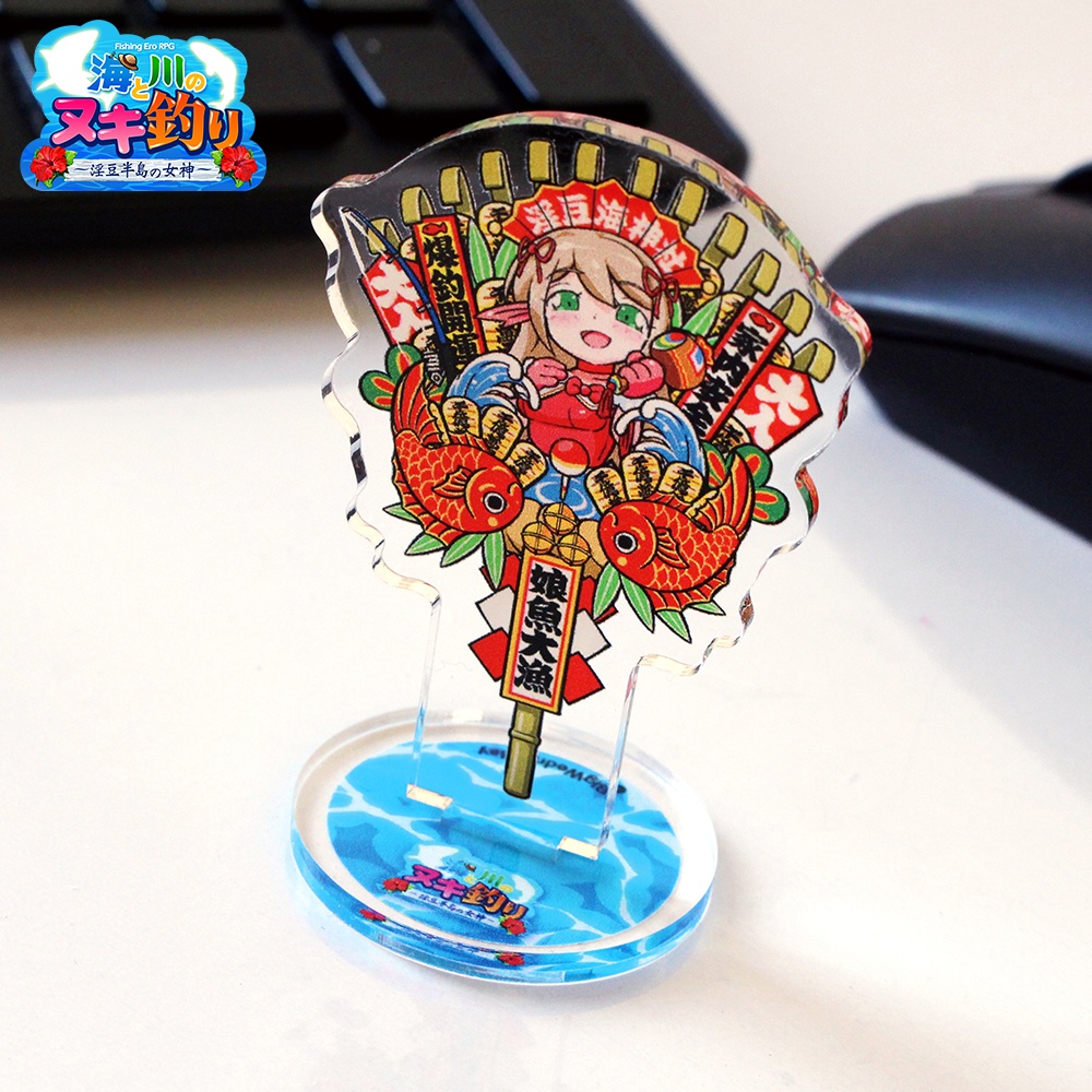 【数量限定】アクリルフィギュア 「めでタイ!熊手」 海と川のヌキ釣り ~淫豆半島の女神~