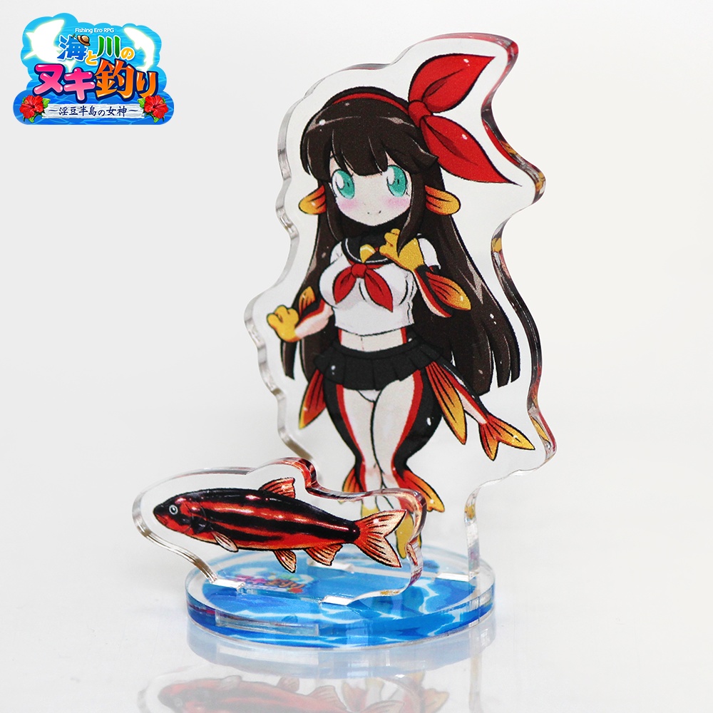 【お得なセット】アクリルフィギュア 「娘魚 3体セット(タイ・ブラックバス・ウグイ)」 海と川のヌキ釣り ~淫豆半島の女神~