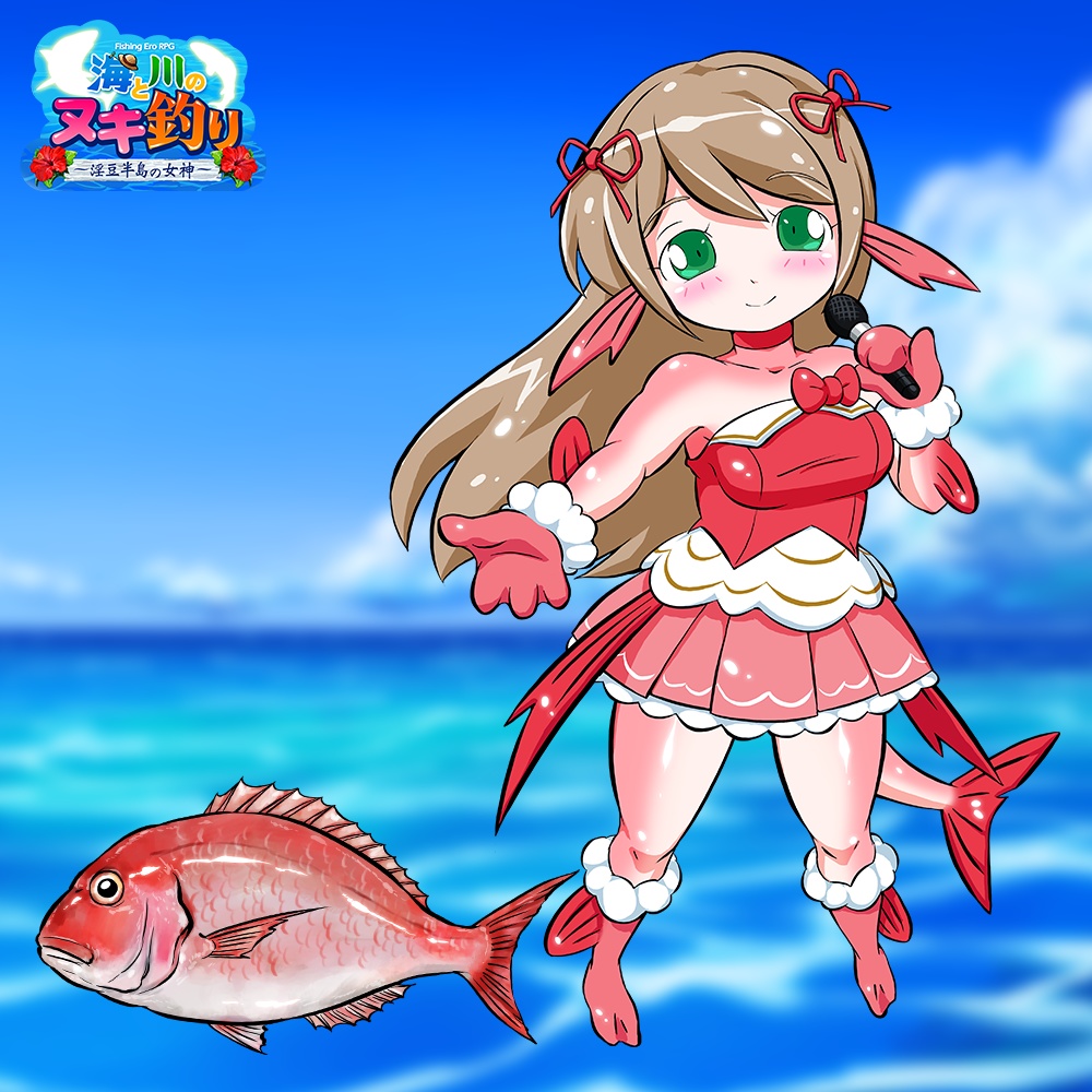 【お得なセット】アクリルフィギュア 「娘魚 3体セット(タイ・ブラックバス・ウグイ)」 海と川のヌキ釣り ~淫豆半島の女神~