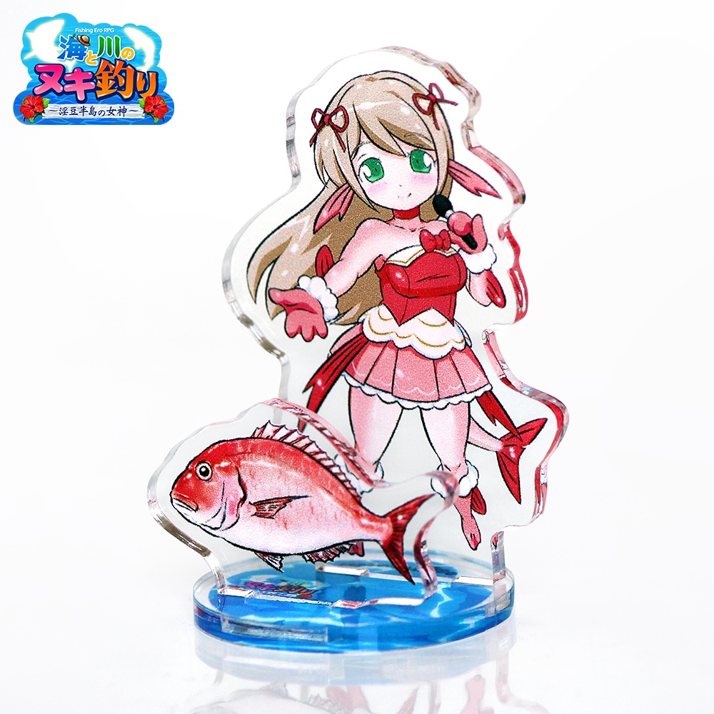 【お得なセット】アクリルフィギュア 「娘魚 3体セット(タイ・ブラックバス・ウグイ)」 海と川のヌキ釣り ~淫豆半島の女神~