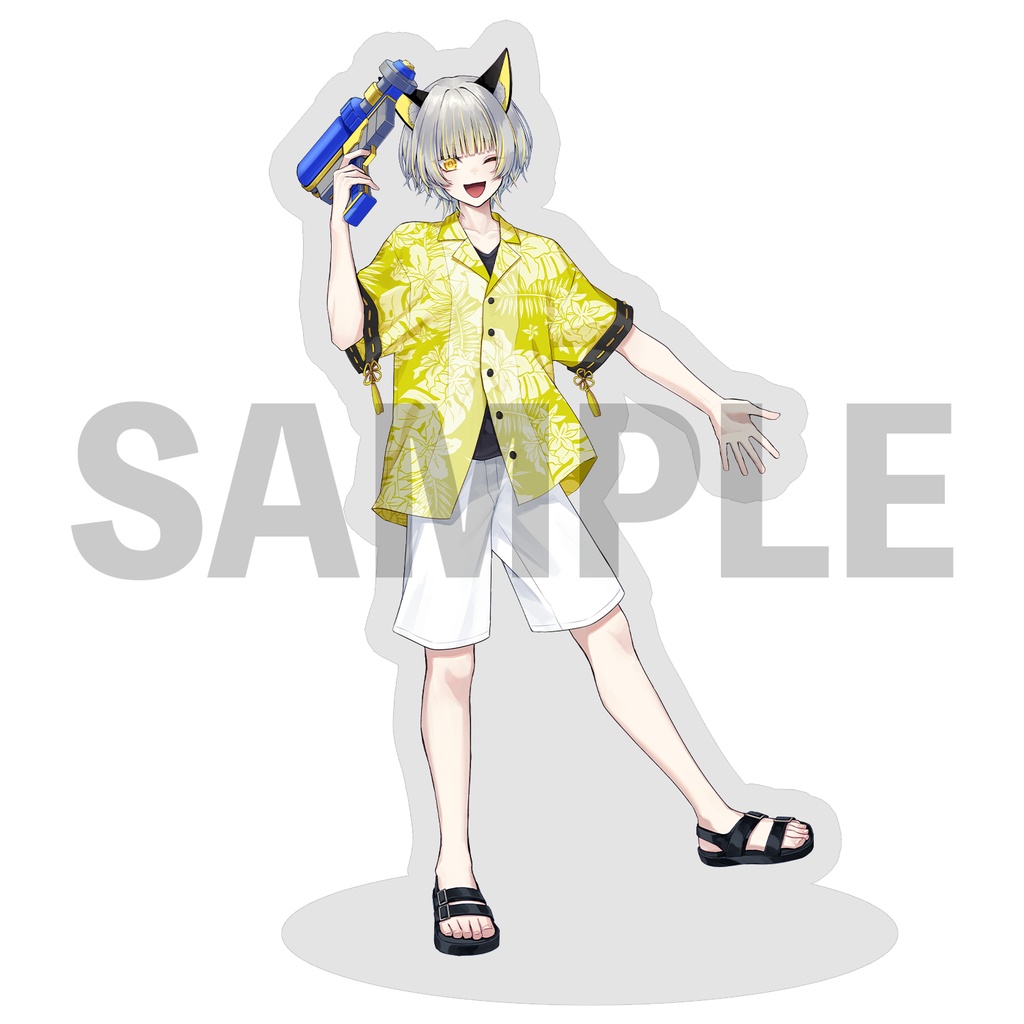 べるろっど　狐未来コマ　夏ビジュアルアクリルスタンド