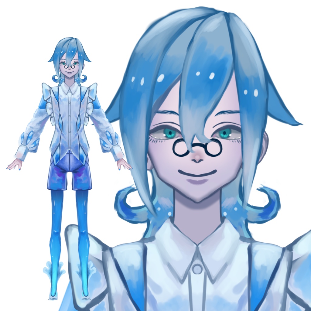水モチーフの少年【汎用モデル】
