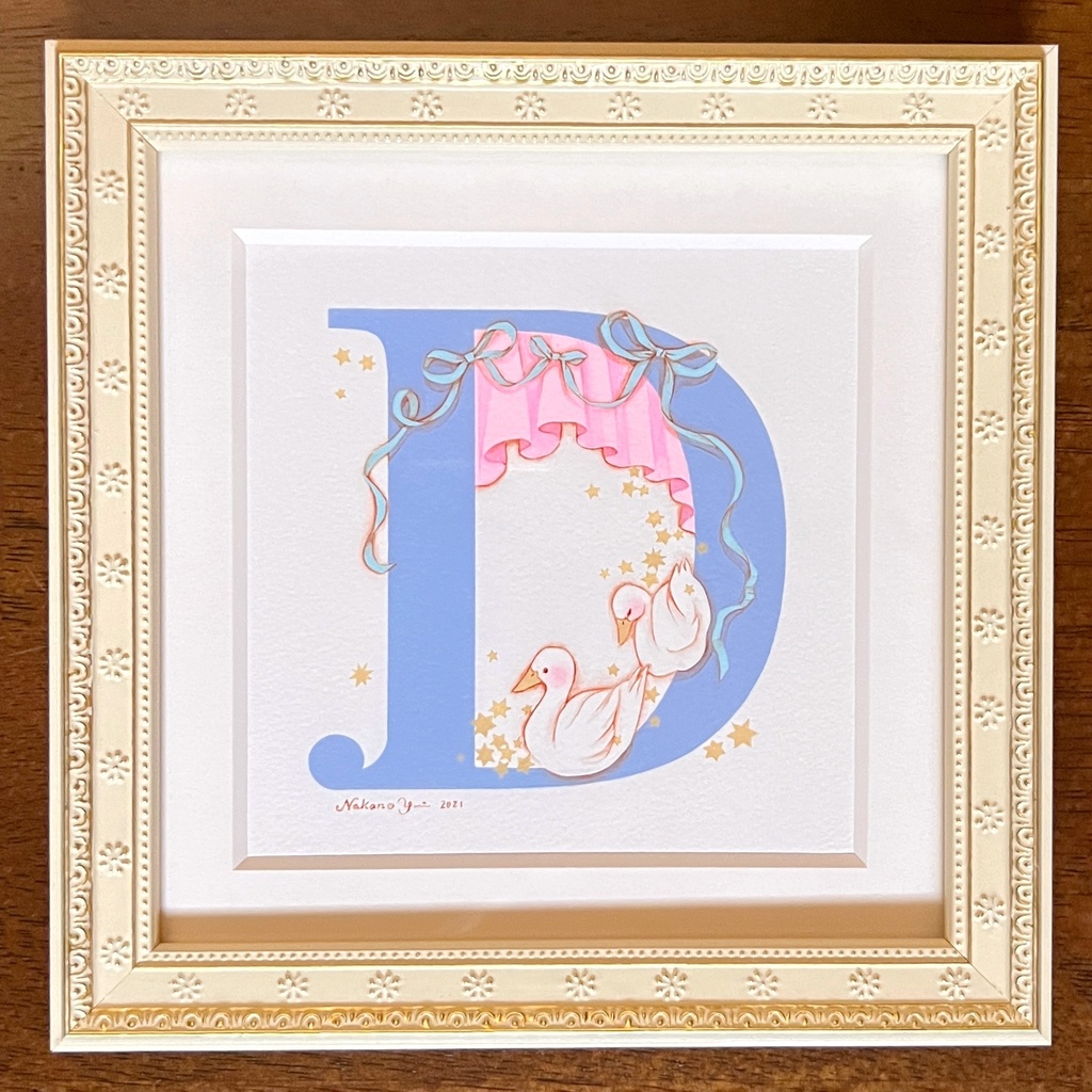 原画 アルファベットC、D、E、F