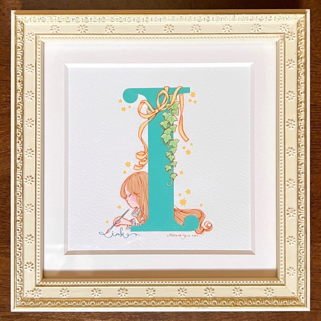 原画 アルファベットG、H、I、J