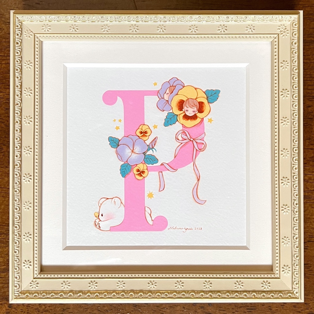 原画 アルファベットK、N、O、P