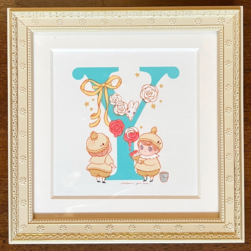 原画 アルファベットW、X、Y