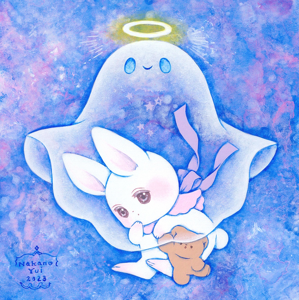 原画『ふわふわおばけ』
