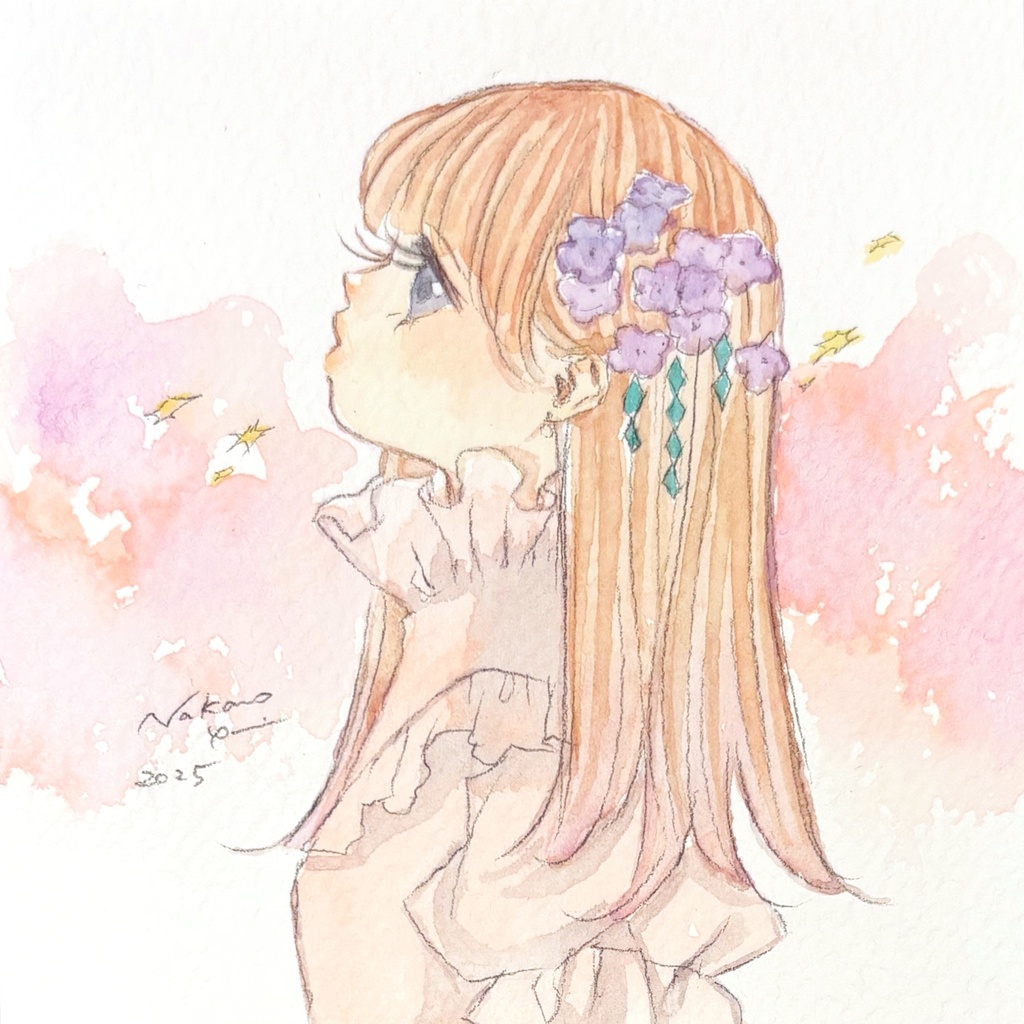 ドローイング原画　アジサイちゃん