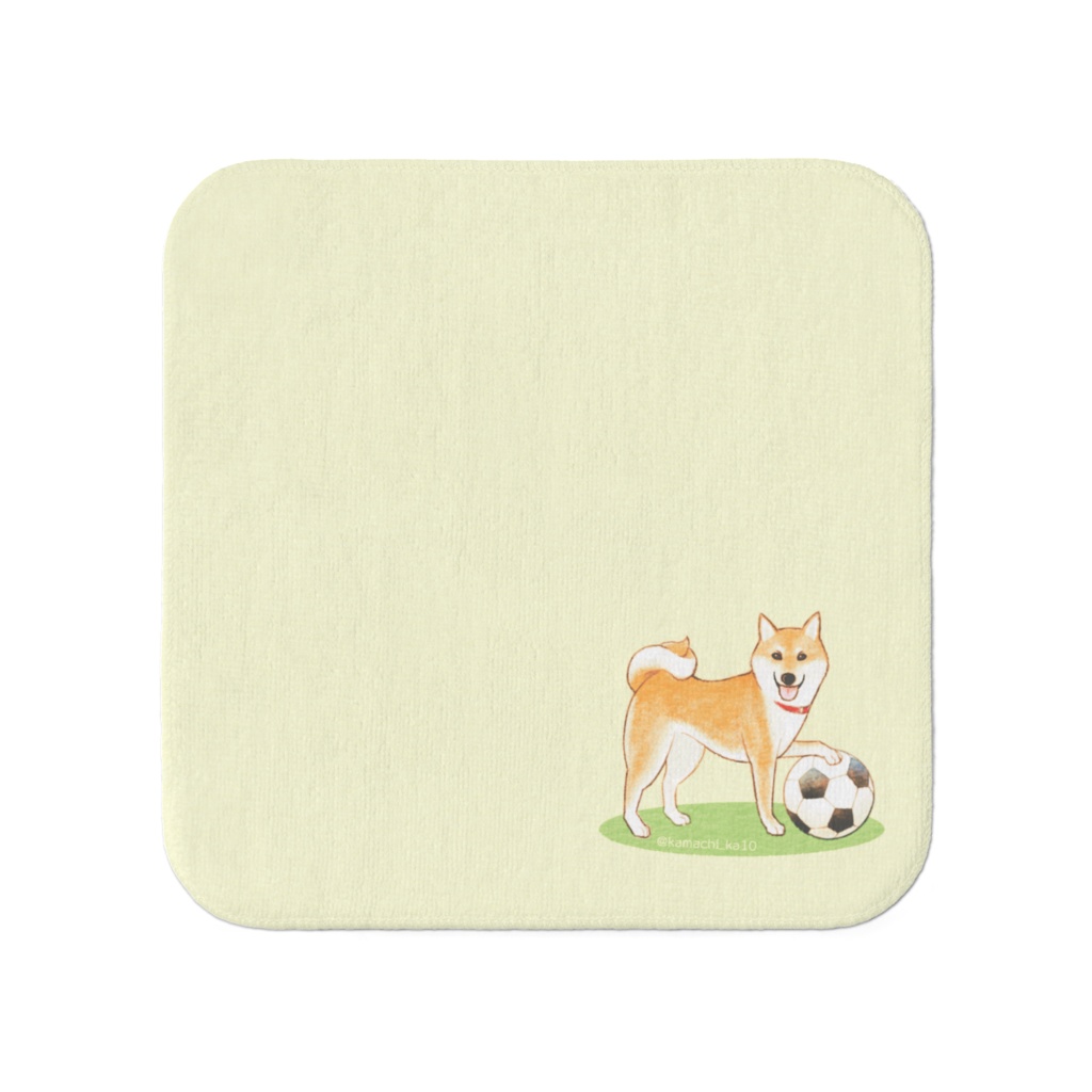 柴犬サッカータオル(イエロー)