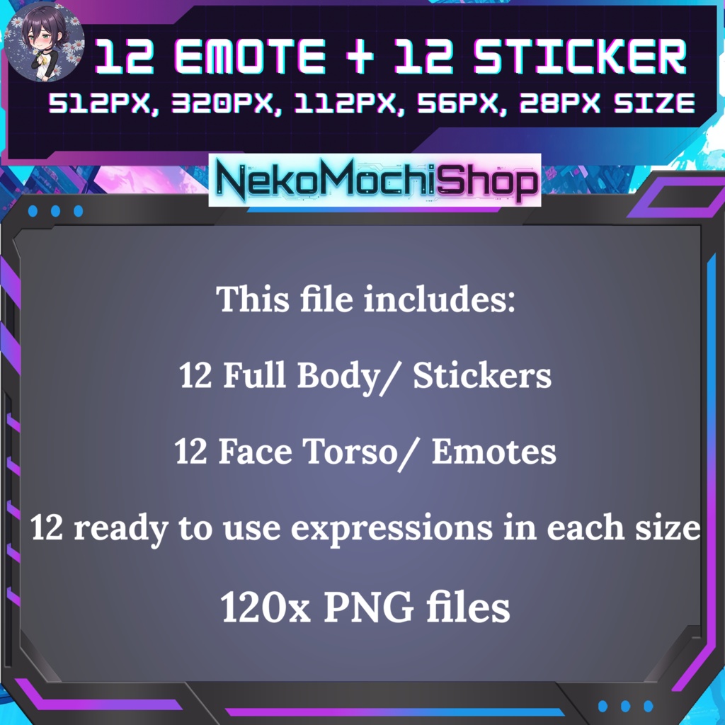 Aki Emotes Stickers, Fan Art Chainsaw man Anime Stickers Emoji (Digital Download)