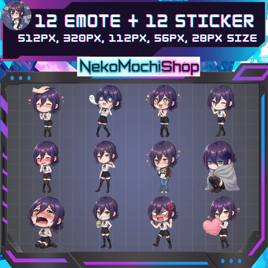 Chainsaw Man Anime Fan Art Stickers Emoji Bundle (Digital Download)