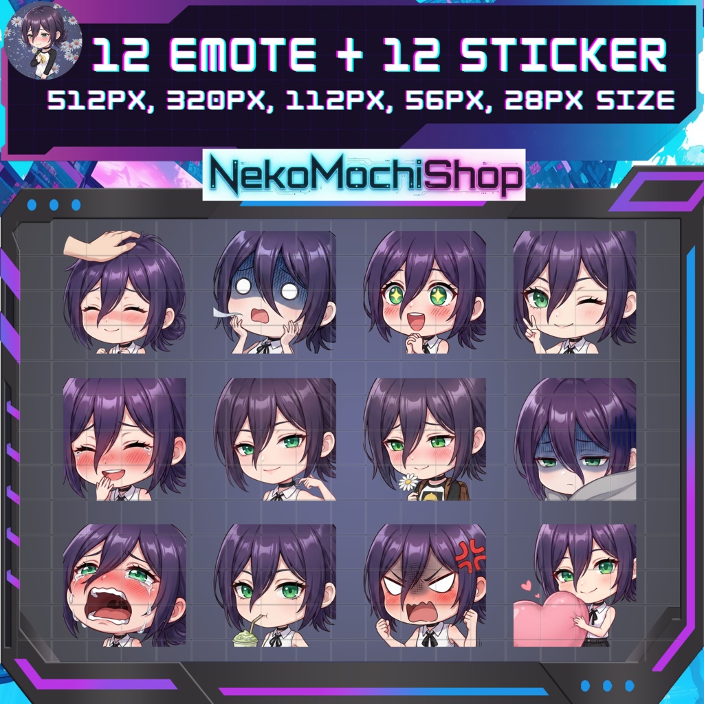 Chainsaw Man Anime Fan Art Stickers Emoji Bundle (Digital Download)