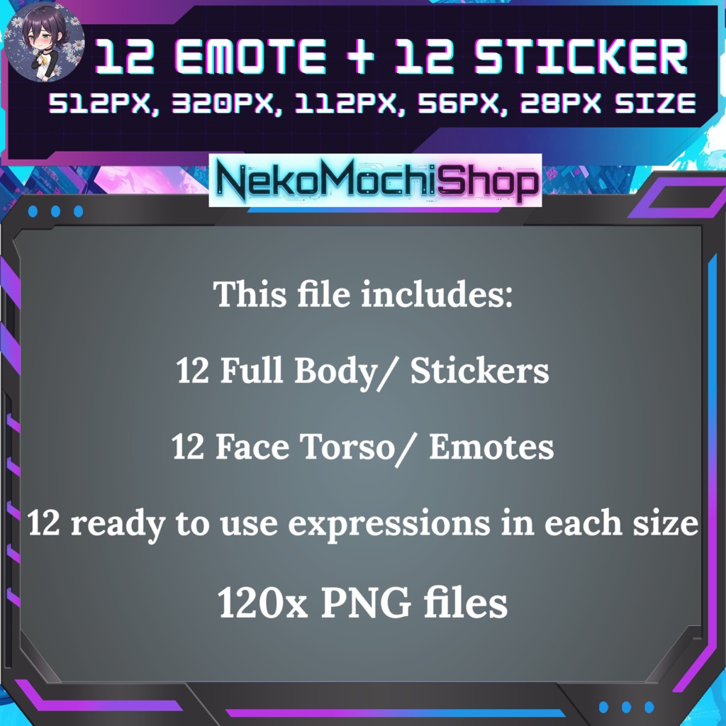 A2 Emotes Stickers, Fan Art Nier Automata Sticker Emoji (Digital Download)
