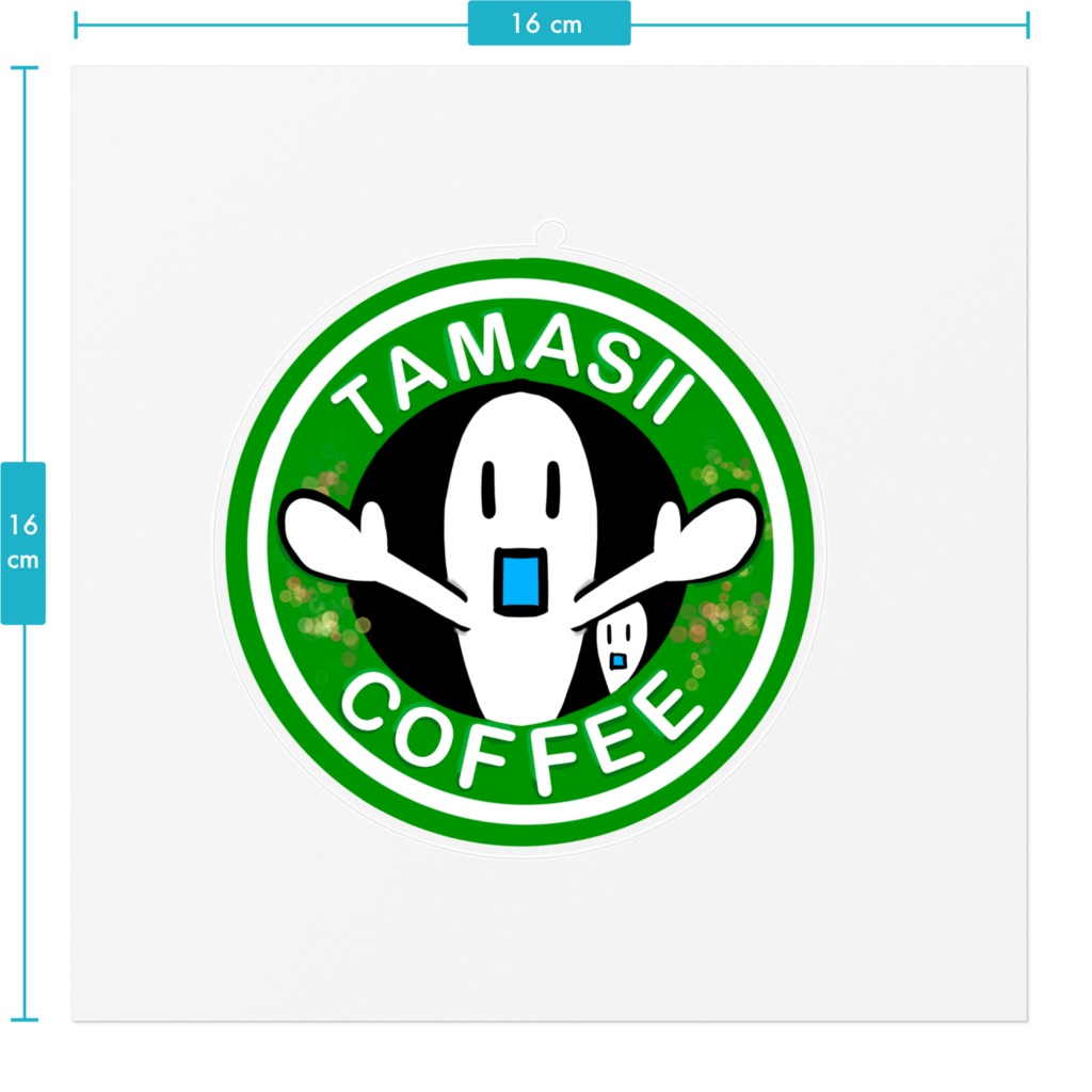 たましいコーヒーステッカー