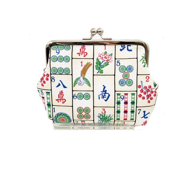 マージャン牌の親子がま口財布