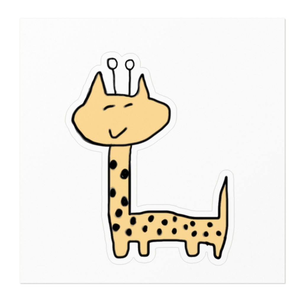 受注生産:きリんステッカー - 100 x 100 (mm)