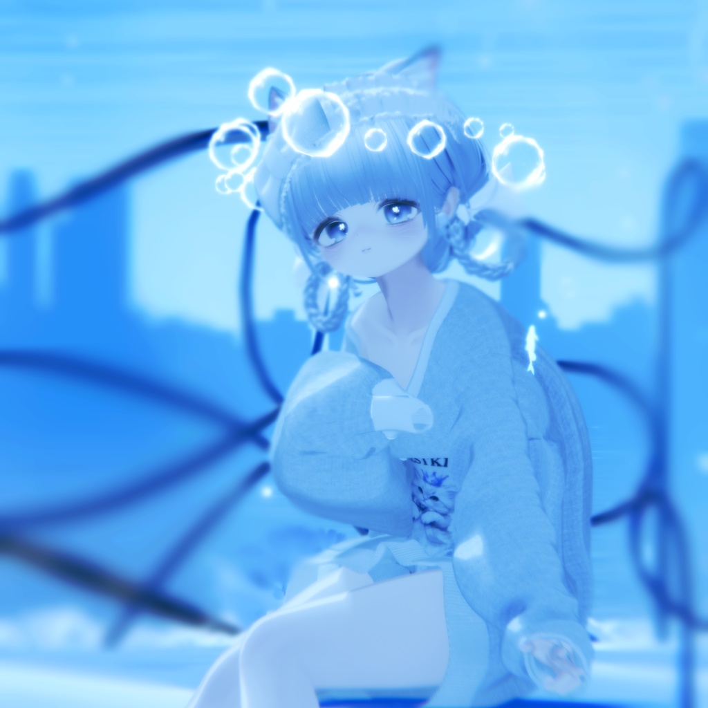 🫧発売セール中🫧【ふわふわ揺れる♪パーティクル付き】AwaAwa Halo あわあわへいろー