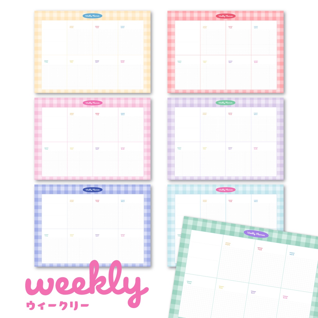 weekly & Notebook ギンガムチェックシリーズ