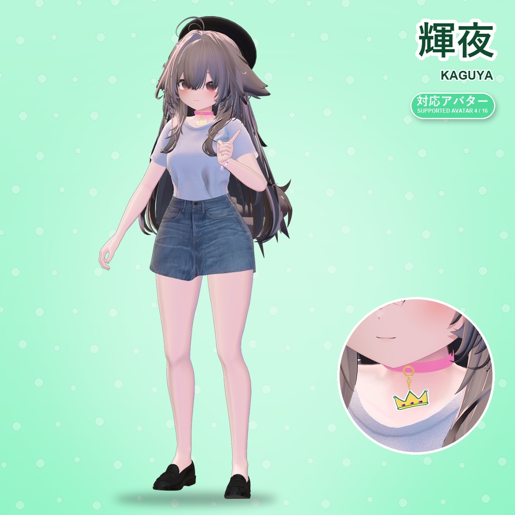 【発売記念30%OFF】魔法少女アクセサリーセット【16アバター対応】ピアス・ヘアピン・チョーカー・ブレスレット Magical Girl Accessory Set